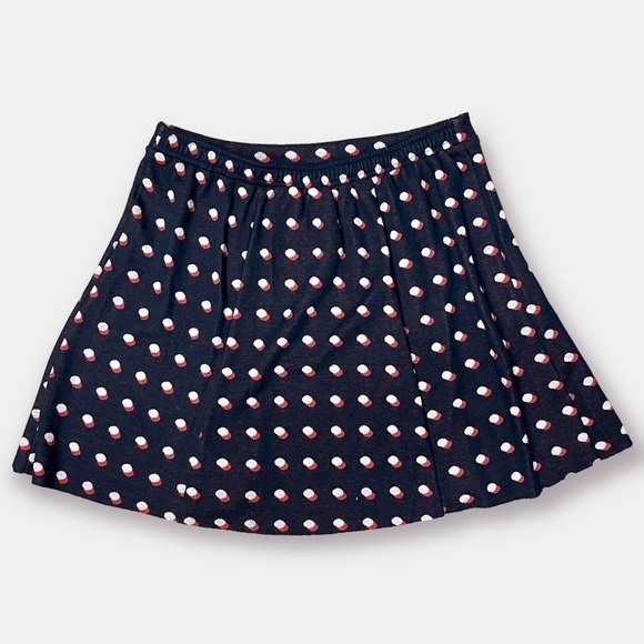NWT BCBG Generation Polka Dot Skirt Navy Red White Size Medium - Picture 2 of 4